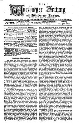 Neue Würzburger Zeitung Montag 22. Juli 1872