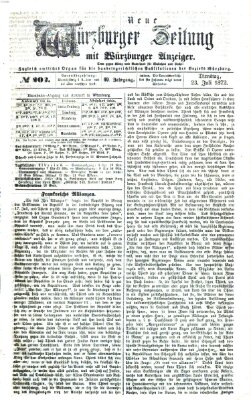 Neue Würzburger Zeitung Dienstag 23. Juli 1872