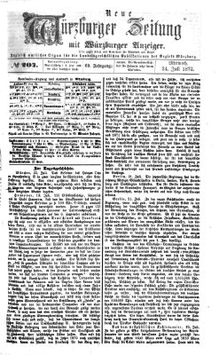 Neue Würzburger Zeitung Mittwoch 24. Juli 1872