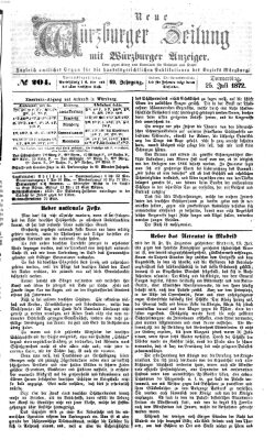 Neue Würzburger Zeitung Donnerstag 25. Juli 1872