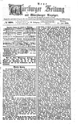 Neue Würzburger Zeitung Montag 29. Juli 1872