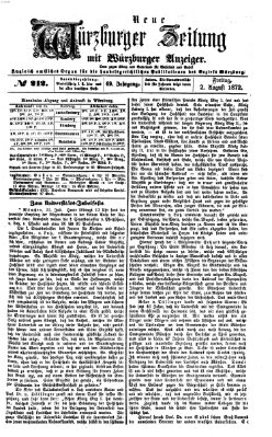 Neue Würzburger Zeitung Freitag 2. August 1872