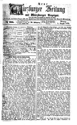 Neue Würzburger Zeitung Montag 5. August 1872