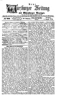 Neue Würzburger Zeitung Dienstag 6. August 1872