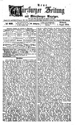 Neue Würzburger Zeitung Mittwoch 7. August 1872