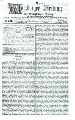 Neue Würzburger Zeitung Sonntag 11. August 1872