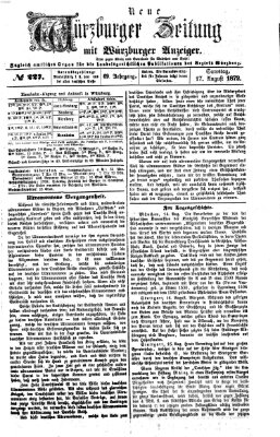 Neue Würzburger Zeitung Samstag 17. August 1872