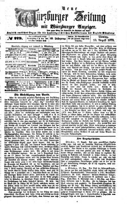 Neue Würzburger Zeitung Montag 19. August 1872