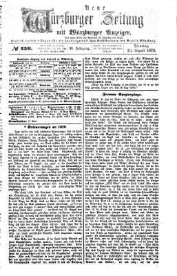 Neue Würzburger Zeitung Dienstag 20. August 1872