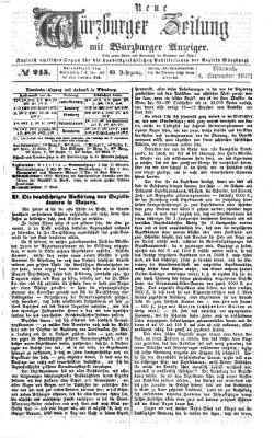 Neue Würzburger Zeitung Mittwoch 4. September 1872