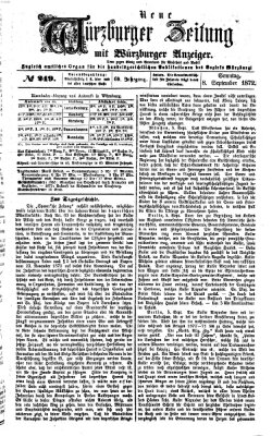 Neue Würzburger Zeitung Sonntag 8. September 1872