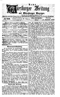 Neue Würzburger Zeitung Sonntag 15. September 1872