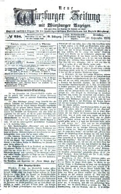 Neue Würzburger Zeitung Dienstag 17. September 1872