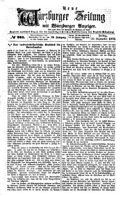 Neue Würzburger Zeitung Freitag 20. September 1872