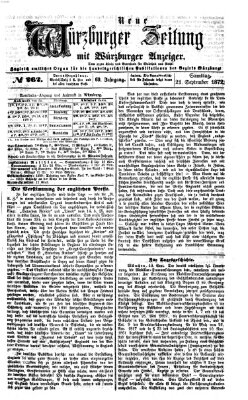 Neue Würzburger Zeitung Samstag 21. September 1872