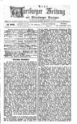 Neue Würzburger Zeitung Sonntag 22. September 1872