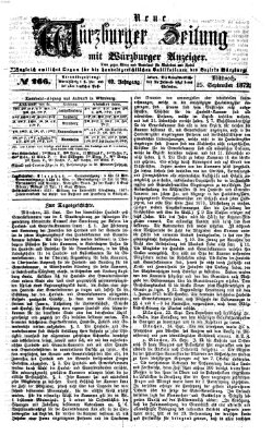 Neue Würzburger Zeitung Mittwoch 25. September 1872