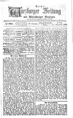 Neue Würzburger Zeitung Freitag 27. September 1872