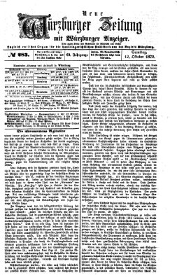 Neue Würzburger Zeitung Samstag 12. Oktober 1872