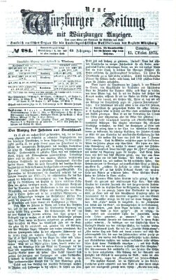 Neue Würzburger Zeitung Sonntag 13. Oktober 1872