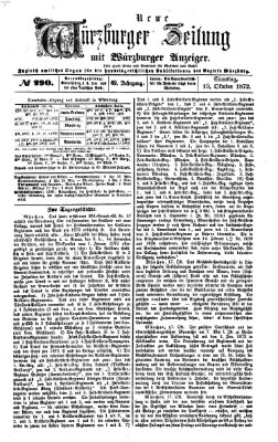 Neue Würzburger Zeitung Samstag 19. Oktober 1872