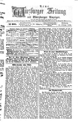 Neue Würzburger Zeitung Mittwoch 30. Oktober 1872