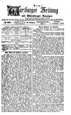 Neue Würzburger Zeitung Samstag 9. November 1872