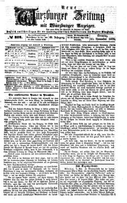 Neue Würzburger Zeitung Sonntag 10. November 1872