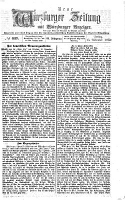 Neue Würzburger Zeitung Freitag 15. November 1872