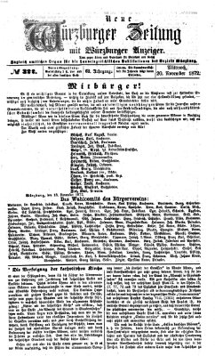 Neue Würzburger Zeitung Mittwoch 20. November 1872