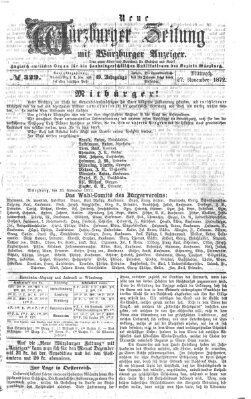 Neue Würzburger Zeitung Mittwoch 27. November 1872