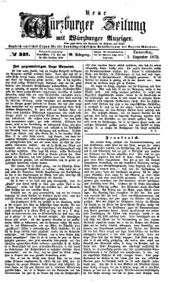 Neue Würzburger Zeitung Donnerstag 5. Dezember 1872