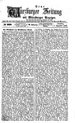 Neue Würzburger Zeitung Samstag 7. Dezember 1872