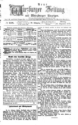 Neue Würzburger Zeitung Montag 16. Dezember 1872