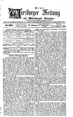 Neue Würzburger Zeitung Freitag 20. Dezember 1872