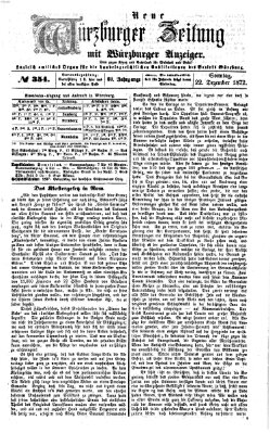 Neue Würzburger Zeitung Sonntag 22. Dezember 1872