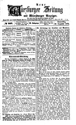 Neue Würzburger Zeitung Donnerstag 26. Dezember 1872