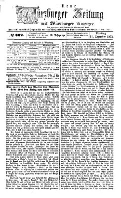 Neue Würzburger Zeitung Dienstag 31. Dezember 1872