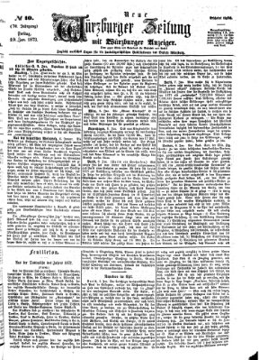 Neue Würzburger Zeitung Freitag 10. Januar 1873