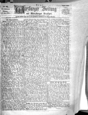 Neue Würzburger Zeitung Montag 13. Januar 1873