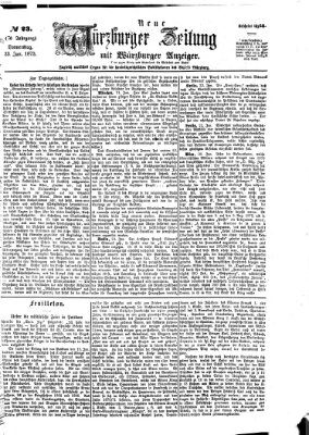 Neue Würzburger Zeitung Donnerstag 23. Januar 1873