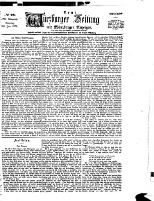 Neue Würzburger Zeitung Sonntag 26. Januar 1873