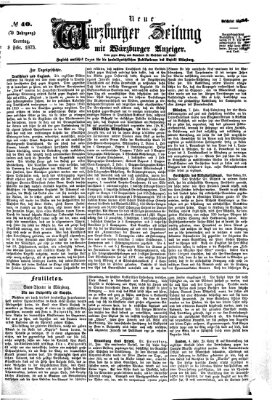 Neue Würzburger Zeitung Sonntag 9. Februar 1873