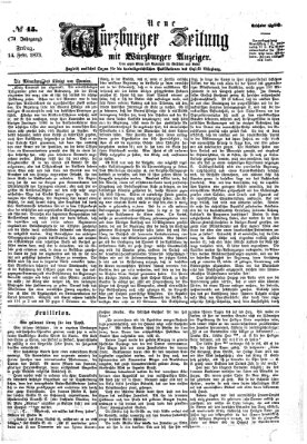 Neue Würzburger Zeitung Freitag 14. Februar 1873