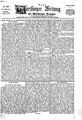 Neue Würzburger Zeitung Samstag 22. Februar 1873