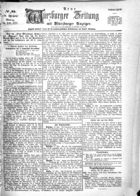 Neue Würzburger Zeitung Montag 24. Februar 1873