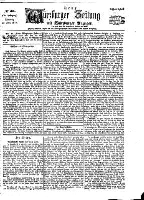 Neue Würzburger Zeitung Dienstag 25. Februar 1873