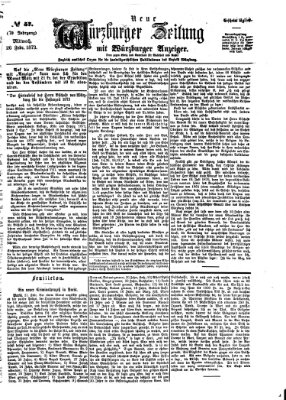 Neue Würzburger Zeitung Mittwoch 26. Februar 1873