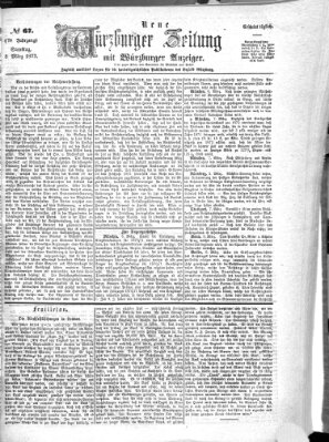 Neue Würzburger Zeitung Samstag 8. März 1873