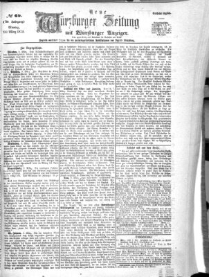 Neue Würzburger Zeitung Montag 10. März 1873